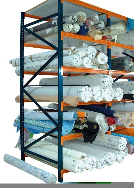 estanteria metalica de media carga para rollos de tela